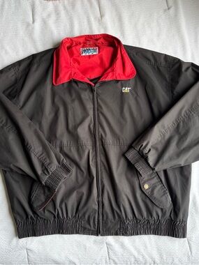 CAT Oversized Workwear Jacket Men’s Size 4XL Turning Point Black Full Zip Coat